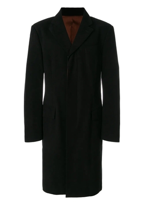 Jean Paul Gaultier Pre-Owned concealed fastening midi coat - Black