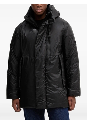 Rains 17240 Torna Insulated hooded panelled jacket - Black