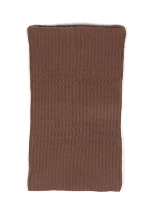 Liska ribbed-knit cashmere scarf - Brown