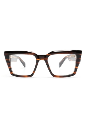 Balmain Eyewear Formee oversize-frame glasses - Brown