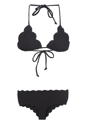 Marysia scalloped trim bikini set - Black