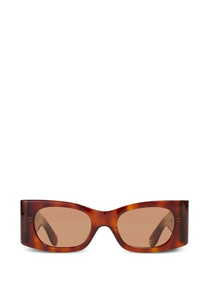 GANNI x Ace & Tate Kayla rectangle-frame sunglasses - Brown