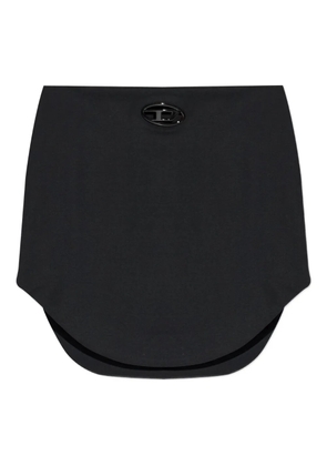 Diesel logo-appliqué skirt - Black