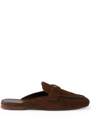 Prada suede mules - Brown