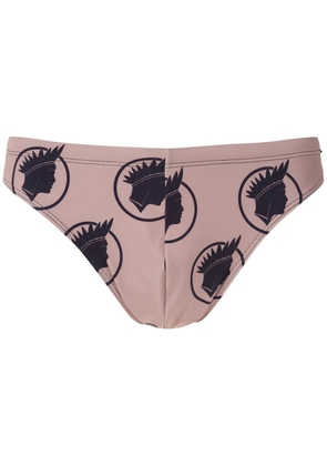 Amir Slama Índio print trunks - Neutrals