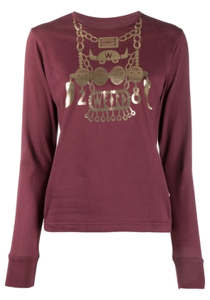 Walter Van Beirendonck Pre-Owned Headhunter long-sleeve T-shirt - Red