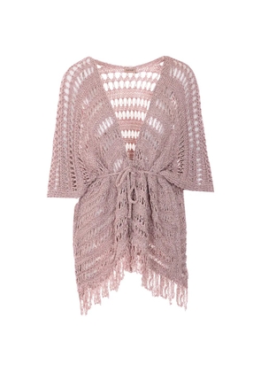 TWINSET laces fringe dress - Pink