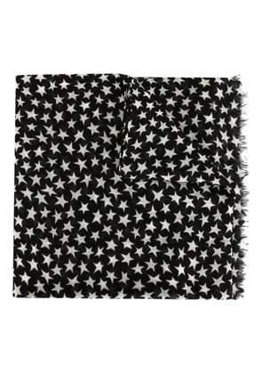 Saint Laurent star print scarf - Black