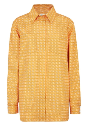 FENDI long-sleeved FF-print shirt - Orange