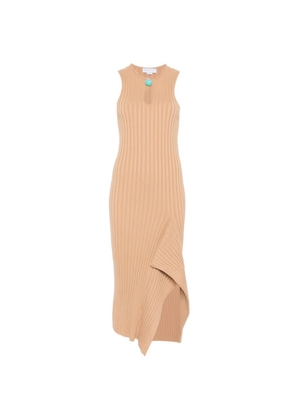 Stella McCartney asymmetric ribbed vest - Neutrals