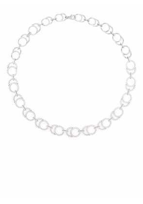 Courbet 18kt recycled white gold CELESTE pavé laboratory-grown diamond necklace - Silver