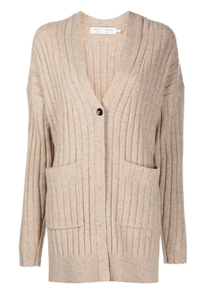 Proenza Schouler White Label ribbed-knit V-neck cardigan - Neutrals