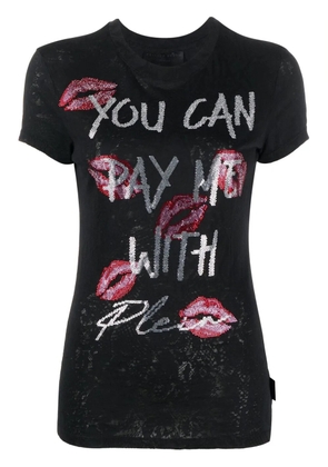 Philipp Plein rhinestone-embellished T-shirt - Black