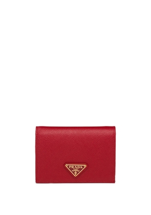 Prada logo-plaque wallet - Red
