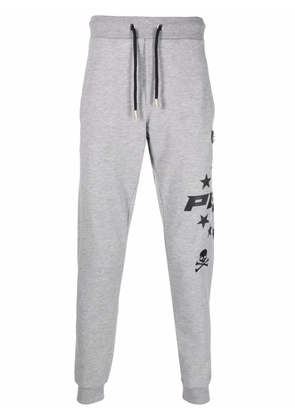 Philipp Plein logo drawstring track pants - Grey