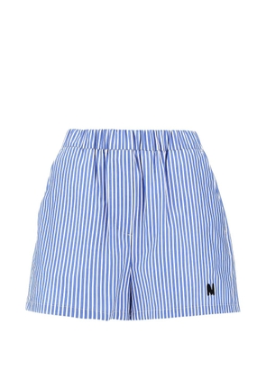 MSGM striped shorts - Blue