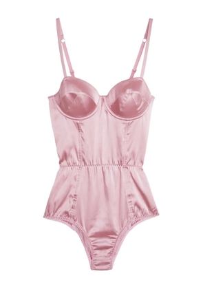 Fleur Du Mal satin bullet bodysuit - Pink