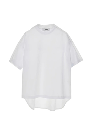 MSGM mesh panel T-shirt - White