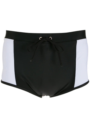 Amir Slama contrasting-panel swim shorts - Black
