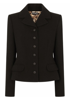 Dolce & Gabbana single-breasted virgin wool blazer - Black