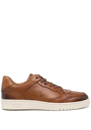 Polo Ralph Lauren debossed logo lace-up sneakers - Brown