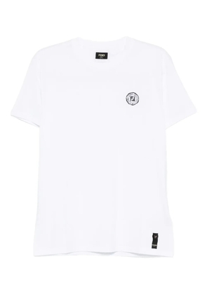 FENDI logo-embroidered T-shirt - White