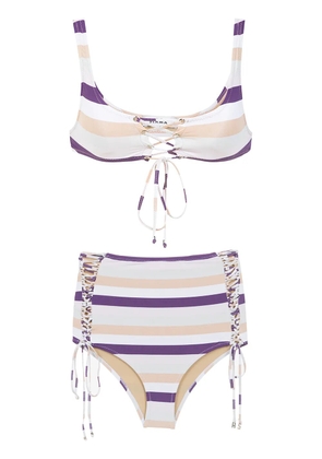 Amir Slama striped bikini set - Pink