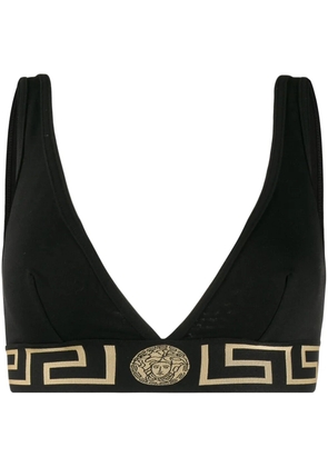 Versace Greca Border triangle bralette - Black