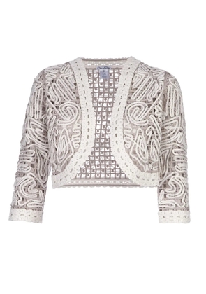 Oscar de la Renta cotton bolero - White