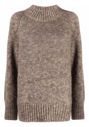 Maison Margiela high neck knitted jumper - Neutrals