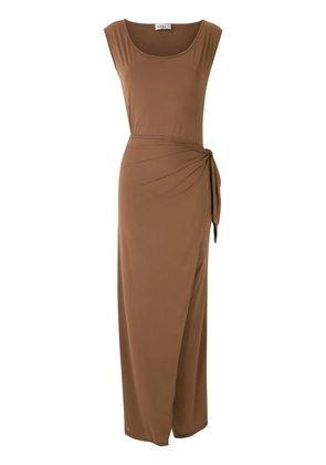 Amir Slama tied maxi dress - Brown
