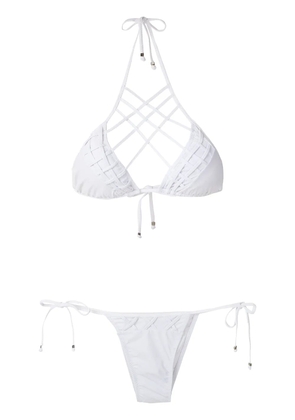 Amir Slama strappy bikini set - White