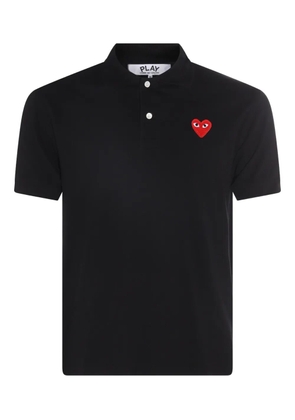 Comme Des Garçons Play heart-patch polo shirt - Black