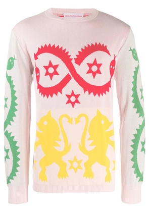 Walter Van Beirendonck Pre-Owned 2009 intarsia knit jumper - Pink