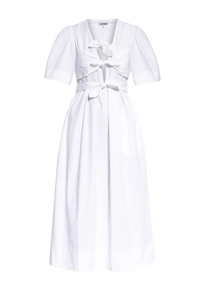 GANNI poplin dress - White