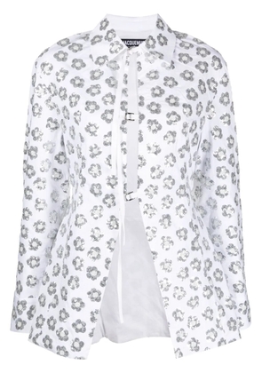 Jacquemus La Chemise Lavoir Brodée embellished shirt - White