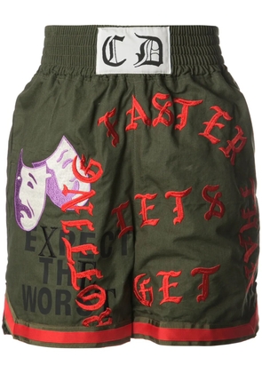 Readymade embroidered shorts - Green