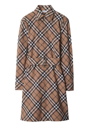 Burberry checked shirt dress - Brown