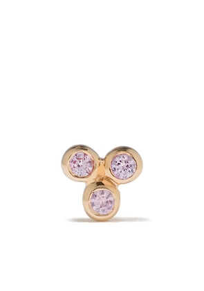 Maria Black 14kt yellow gold Triad pink sapphire stud