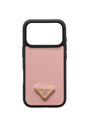 Prada leather iPhone 17 Pro Max case - Pink