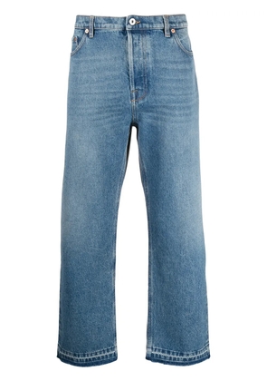 Valentino Garavani dual material denim trousers - Blue