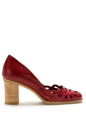 Sarah Chofakian leather Belle Epoque scarpin - Red
