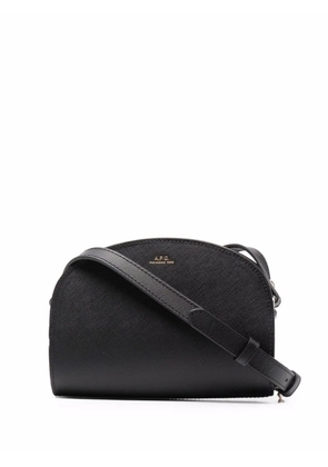 A.P.C. Demi-Lune leather shoulder bag - Black