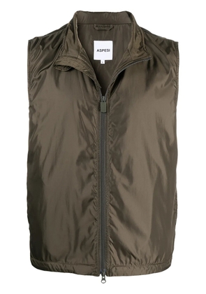 ASPESI technical zipped-up gilet - Green
