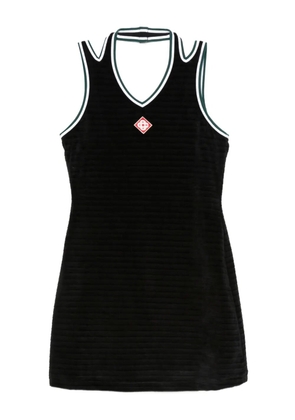 Casablanca ribbed sleeveless dress - Black