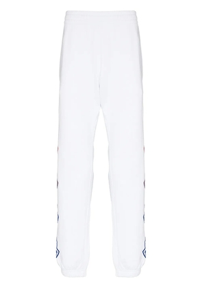 Moncler side logo-print track pants - White