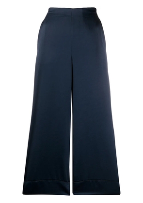 Blanca Vita wide leg cropped trousers - Blue