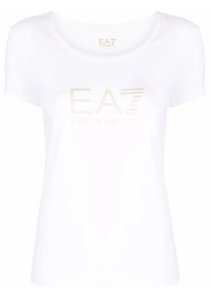 Ea7 Emporio Armani logo-print cotton T-shirt - White