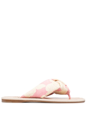 Miu Miu floral-print slip-on sandals - Pink