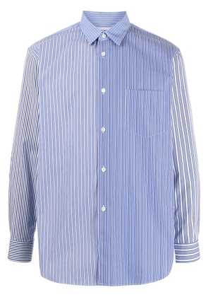 Comme Des Garçons Shirt mix striped shirt - Blue